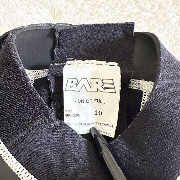 Bare Wetsuit Juniors Size 10 Black Full Length Long Sleeve - Picture 9 of 14